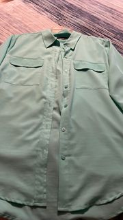 APT.9 Teal Blue Button Up Shirt 