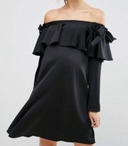 ASOS black off shoulder mini