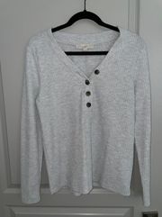 Waffle Knit Grey Top