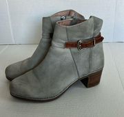 Dansko Hartley heeled ankle boots US 10.5 EU 41 Gray Nubuck Heels Booties