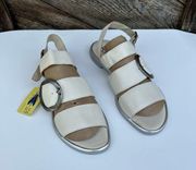 NWT FLY London - Leather Sandals w Buckle Detail Codo Off White EU 39 US 8-8.5