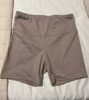 Tan Biker Shorts 