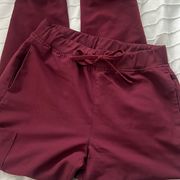 maroon scrub set