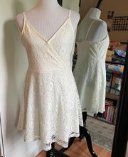 Mossimo Medium White Lace Dress 