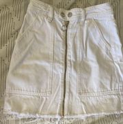 White Denim Skirt