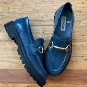 Steve Madden Blue Lugged Sole Loafers Size 6