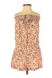  Jessica Simpson Orange Floral Mini Halter Romper