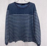 Jane and Delancey long sleeve denim color top size large