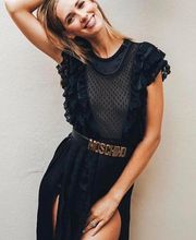 Alice McCall Desire Black lace maxi dress