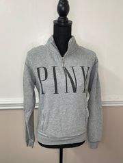 PINK Victoria’s Secret Half Zip Grey Sweatshirt Size X-small