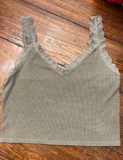 American Eagle Outfitters Olive Tank Top