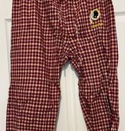 NFL red plaid redskins pajama pants size large