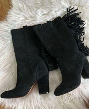 Nine West suede leather boots, size 6 1/2 with fringe cowgirl outfit