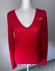 Hollister Watermelon V-Neck Sweater