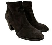 Paul Green Ankle Booties Women's UK Sz 5.5 US 8 Dark Gray Suede *FLAWS READ