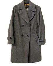 Sam Edelman Womens Charcoal Gray Single Breasted Walker Wool Blend Coat