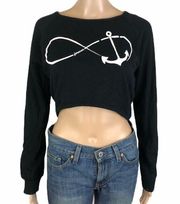 Tris Bien infinity forever anchor cropped top