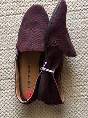 New lucky brand cattina shoes loafers slip on Plum