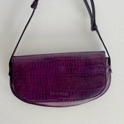 Kenneth Cole Purple Leather Shoulder Bag