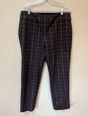 Charter Club Womens Colorful Plaid Cambridge Skinny Cropped Ankle Dress Pants 10