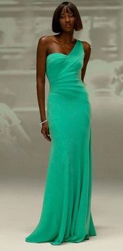 NWT  Geraldine one shoulder maxi dress Jasmine green