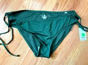 NWT! Shade & Shore Low Rise Medium Coverage Green Bikini Bottom Size Large