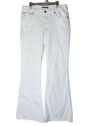 Vintage Bongo Y2K White Corduroy Flare Pants Size 3