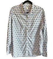 Garnet Hill Floral Print Button Down Shirt - size 14