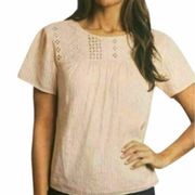 Cameo Rose Pink Peasant Top