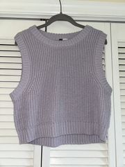 Cropped Purple Sweater Vest