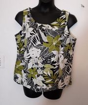 Jaclyn Smith jungle print sleeveless blouse