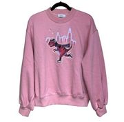 Coach  Rexy City Skyline Sweatshirt Dark Pink Women’s Size Large