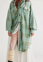 Free People Plaid Long Ruby Jacket Size Small NWT