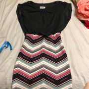 pink chevron dress