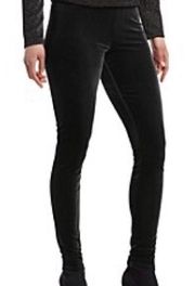 Black Velvet Stretch Leggings INC M NWT