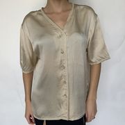 Vintage Silk Ivory Blouse 