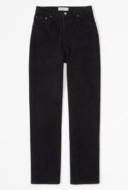 Abercrombie Curve Love Ultra High Rise 90s Straight Jeans in Black