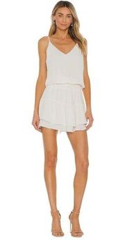 krisa Smocked Cami Mini Dress in Cream XSmall New as-is