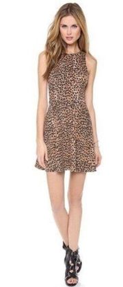 Leopard Print Knit Jacquard Dress 🐆