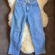 Vintage L.L. Bean Mom Jeans High Rise Light Wash