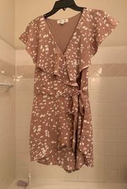 She and Sky Pink Skirted Romper Size M