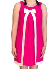 CeCe Hot Pink with white bow Dress size 4