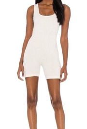 NEW WeWoreWhat Women's Size Small Off White Ribbed Bodysuit