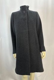 Calvin Klein Stand collar wool pea coat Charcoal color size 8