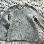 Grey Madewell sweater with bell sleeves