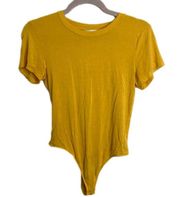 WILFRED free mustard t shirt body suit size medium