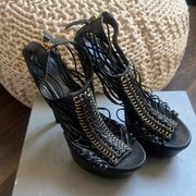 Alexander McQueen Nappa London Samurai Chain Heel