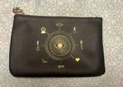 Ipsy Black Gold Makeup Glam Bag Wicca Magic Zip NWOT Cosmetic Case Pouch Small