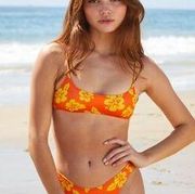 NWOT  by PacSun Orange California Bikini Top