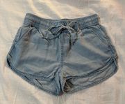 Denim Style Drawstring Shorts